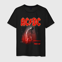 Футболка хлопковая мужская AC DC Power up - Angus Young, цвет: черный