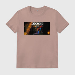 Футболка хлопковая мужская Deadlock Infernus, цвет: пыльно-розовый