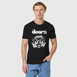 Футболка хлопковая мужская The Doors rock dog, цвет: черный — фото 2
