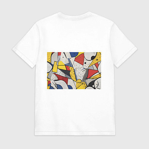 Мужская футболка Поп-арт яркая абстракция / Белый – фото 2