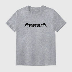 Футболка хлопковая мужская Dadcula - папа Дракула, цвет: меланж