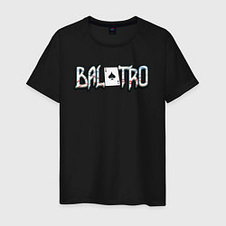 Футболка хлопковая мужская Balatro logo, цвет: черный