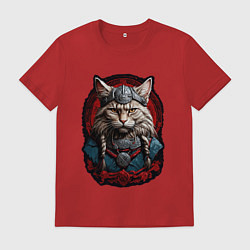 Мужская футболка Кот викинг
