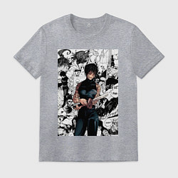 Футболка хлопковая мужская Магическая битва Маки Дзэнин коллаж, цвет: меланж