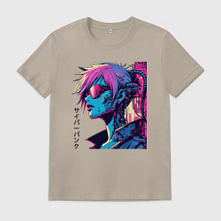Мужская футболка Cyber girl - pop art fantasy
