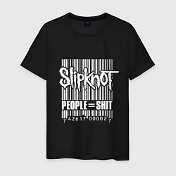 Футболка хлопковая мужская Slipknot - people shit, цвет: черный