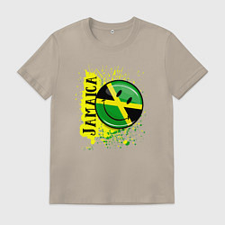 Футболка хлопковая мужская Jamaica smile, цвет: миндальный