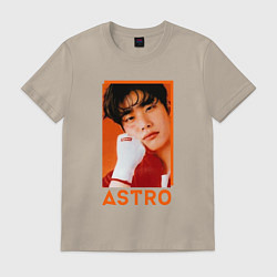 Футболка хлопковая мужская Astro MJ, цвет: миндальный