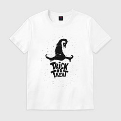 Футболка хлопковая мужская Хэллоуин - кошелек или жизнь, цвет: белый