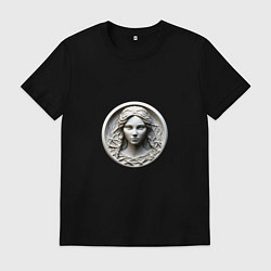 Мужская футболка Дева античный портрет знак западного зодиака