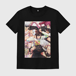 Футболка хлопковая мужская Дандадан: Момо Аясэ, цвет: черный