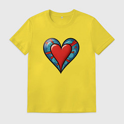 Мужская футболка Сердечко любовь