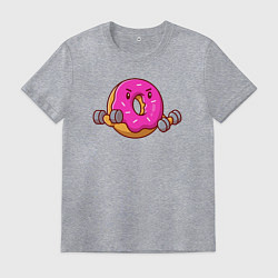 Футболка хлопковая мужская Спортивный пончик, цвет: меланж