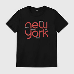 Футболка хлопковая мужская New York districts, цвет: черный