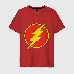 Футболка хлопковая мужская Flash logo, цвет: красный