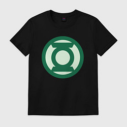 Футболка хлопковая мужская Green lantern logo, цвет: черный