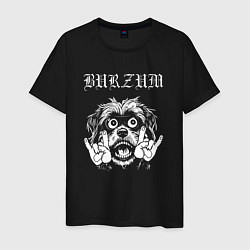 Футболка хлопковая мужская Burzum rock dog, цвет: черный