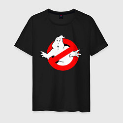 Футболка хлопковая мужская Ghostbusters logo, цвет: черный