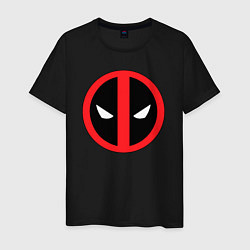 Футболка хлопковая мужская Deadpool logo, цвет: черный