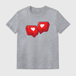 Футболка хлопковая мужская Love like, цвет: меланж