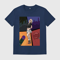 Футболка хлопковая мужская Breaking, цвет: тёмно-синий