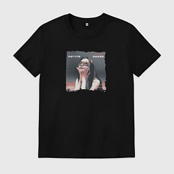 Футболка хлопковая мужская Карина aespa, цвет: черный