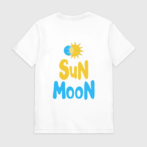 Мужская футболка Луна и солнце / Белый – фото 2