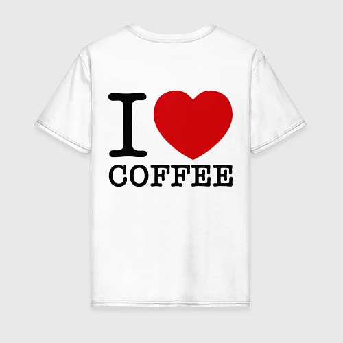 Мужская футболка I love coffee / Белый – фото 2