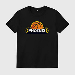 Футболка хлопковая мужская Phoenix NBA, цвет: черный