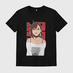 Футболка хлопковая мужская Дандадан: Момо, цвет: черный