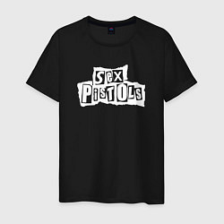 Футболка хлопковая мужская Sex Pistols - logo, цвет: черный