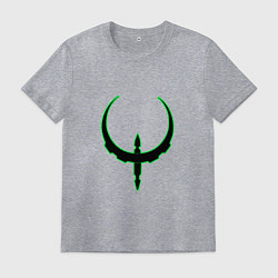 Мужская футболка Чёрно-зелёный знак quake