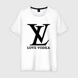 Футболка хлопковая мужская Love vodka, цвет: белый