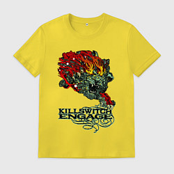Футболка хлопковая мужская Грифон killswitch engage, цвет: желтый
