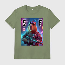 Мужская футболка Capybara soldier - special forces