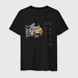 Футболка хлопковая мужская Hothatch, цвет: черный