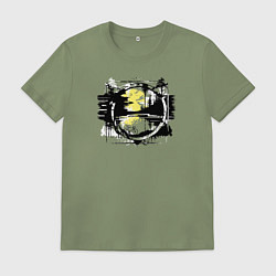 Футболка хлопковая мужская Грязь и скорость, цвет: авокадо