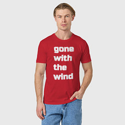 Футболка хлопковая мужская Gone with the wind, цвет: красный — фото 2