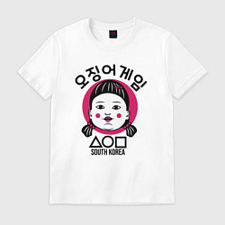 Футболка хлопковая мужская South Korea girl, цвет: белый