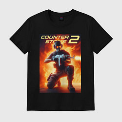 Футболка хлопковая мужская Counter Strike 2 - gamer, цвет: черный