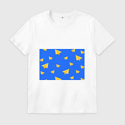 Мужская футболка Желтый самолетик