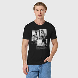 Футболка хлопковая мужская Jungkook bts black-white, цвет: черный — фото 2
