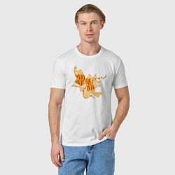 Футболка хлопковая мужская Омск, цвет: белый — фото 2