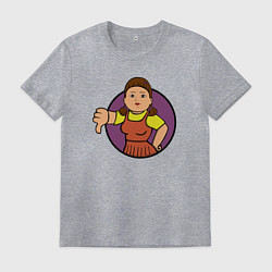 Футболка хлопковая мужская Squid game girl, цвет: меланж