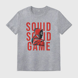 Футболка хлопковая мужская Squid squid game, цвет: меланж