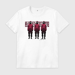 Футболка хлопковая мужская Три солдата, цвет: белый