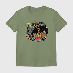 Футболка хлопковая мужская Космическая лапша, цвет: авокадо