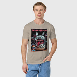 Футболка хлопковая мужская Totoro-Venom - ai art fantasy, цвет: миндальный — фото 2