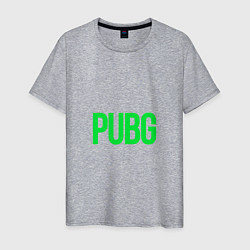 Футболка хлопковая мужская Надпись PUBG, цвет: меланж
