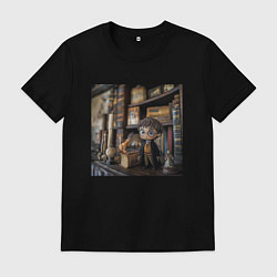 Футболка хлопковая мужская Гарри Поттер, цвет: черный